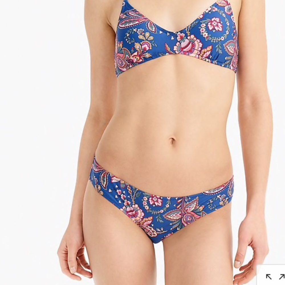 J.Crew surf hipster bikini bottom in liberty flora